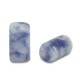 Tube natural stone bead 6x3mm Sodalite and Microcline Blue-White
